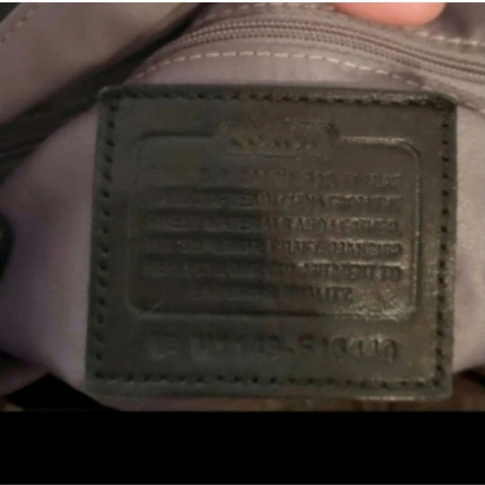 Coach Black and Gray Signature Satchel
